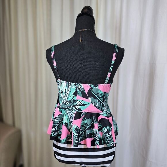 Tropical Print Bikini Top High Waist Bottom - Picture 11 of 13